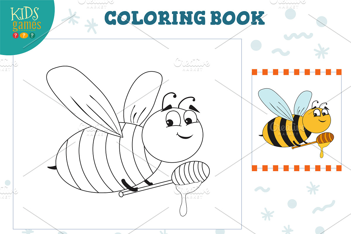 Coloring book, blank page vector in Illustrations - product preview 8