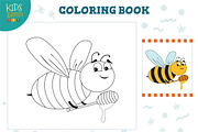 Coloring book, blank page vector
