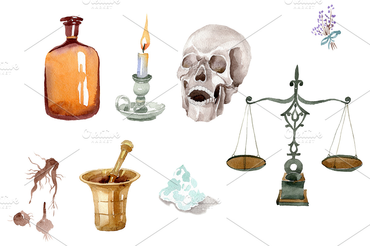 Pharmacy (devices) watercolor png in Illustrations - product preview 8