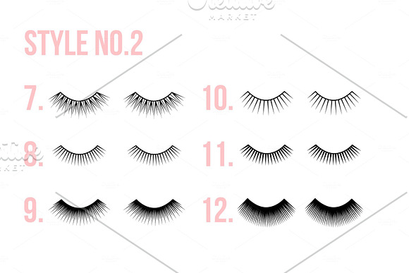 EYE LASHES icon logo clipart in Graphics - product preview 1