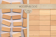 Wooden blocks, toys, texture