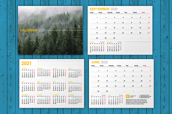 Wall Calendar 2020 (WC027-20) in Stationery Templates - product preview 3