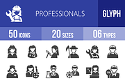 50 Professionals Glyph Icons