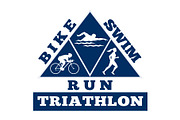 triathlon swim bike run race