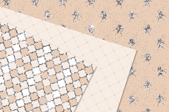 Peach and Silver Glitter Patterns in Patterns - product preview 1
