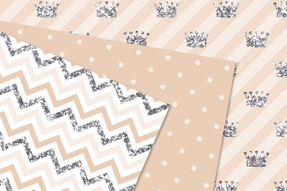 Peach and Silver Glitter Patterns in Patterns - product preview 2