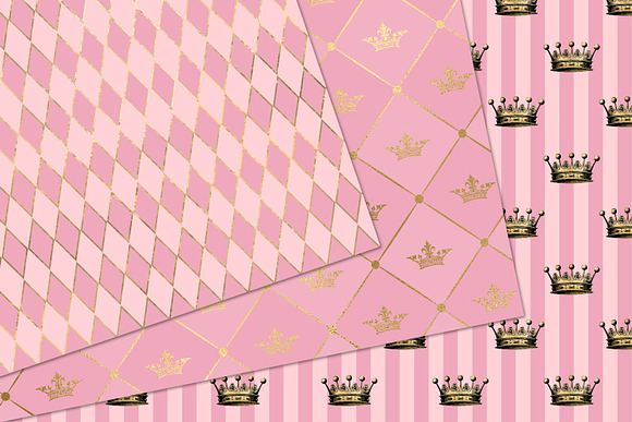 Pink and Gold Paris Digital Paper in Patterns - product preview 3