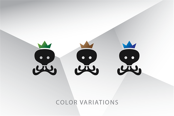 Octopus King Logo Template in Logo Templates - product preview 2