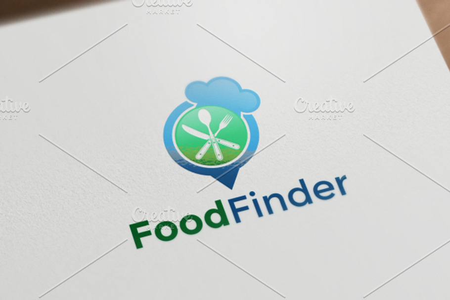 Food Finder Logo in Logo Templates - product preview 8