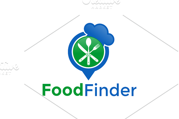 Food Finder Logo in Logo Templates - product preview 1