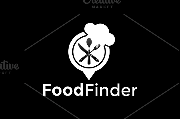 Food Finder Logo in Logo Templates - product preview 2