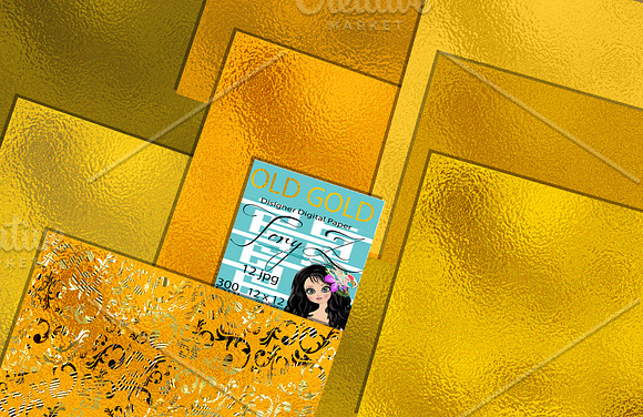 Old Gold Foil Mustard Gold Texture in Textures - product preview 4