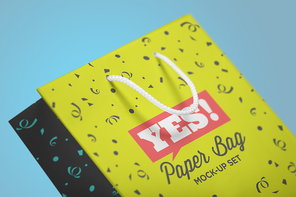 Square Paper Bag Mock-Up Vol.2 in Product Mockups - product preview 3