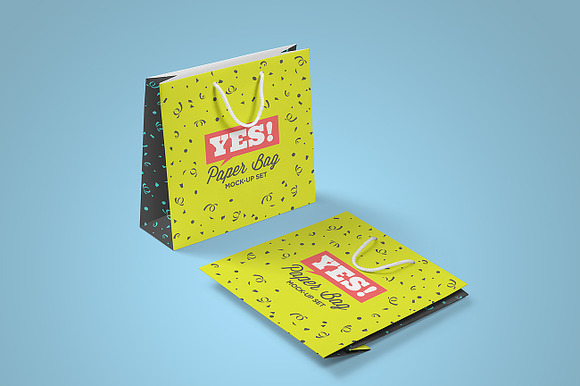 Square Paper Bag Mock-Up Vol.2 in Product Mockups - product preview 5
