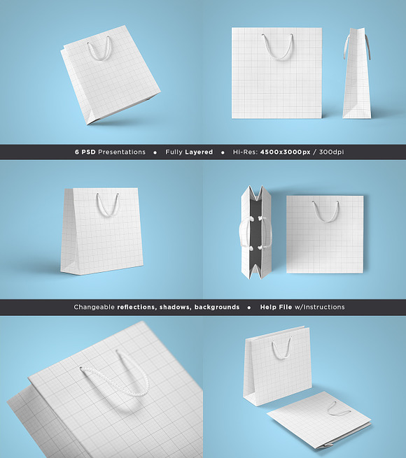 Square Paper Bag Mock-Up Vol.2 in Product Mockups - product preview 6