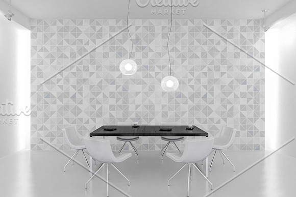 Vector gray seamless mosaic patterns in Patterns - product preview 1