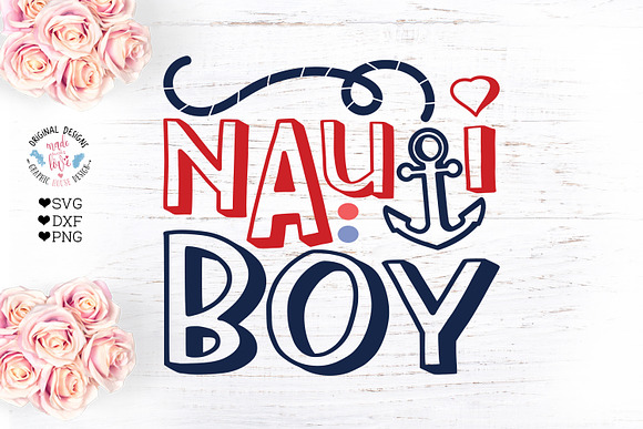 Nauti Boy Nauti Girl Cut File in Illustrations - product preview 2