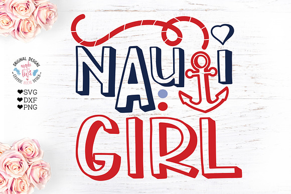 Nauti Boy Nauti Girl Cut File in Illustrations - product preview 3