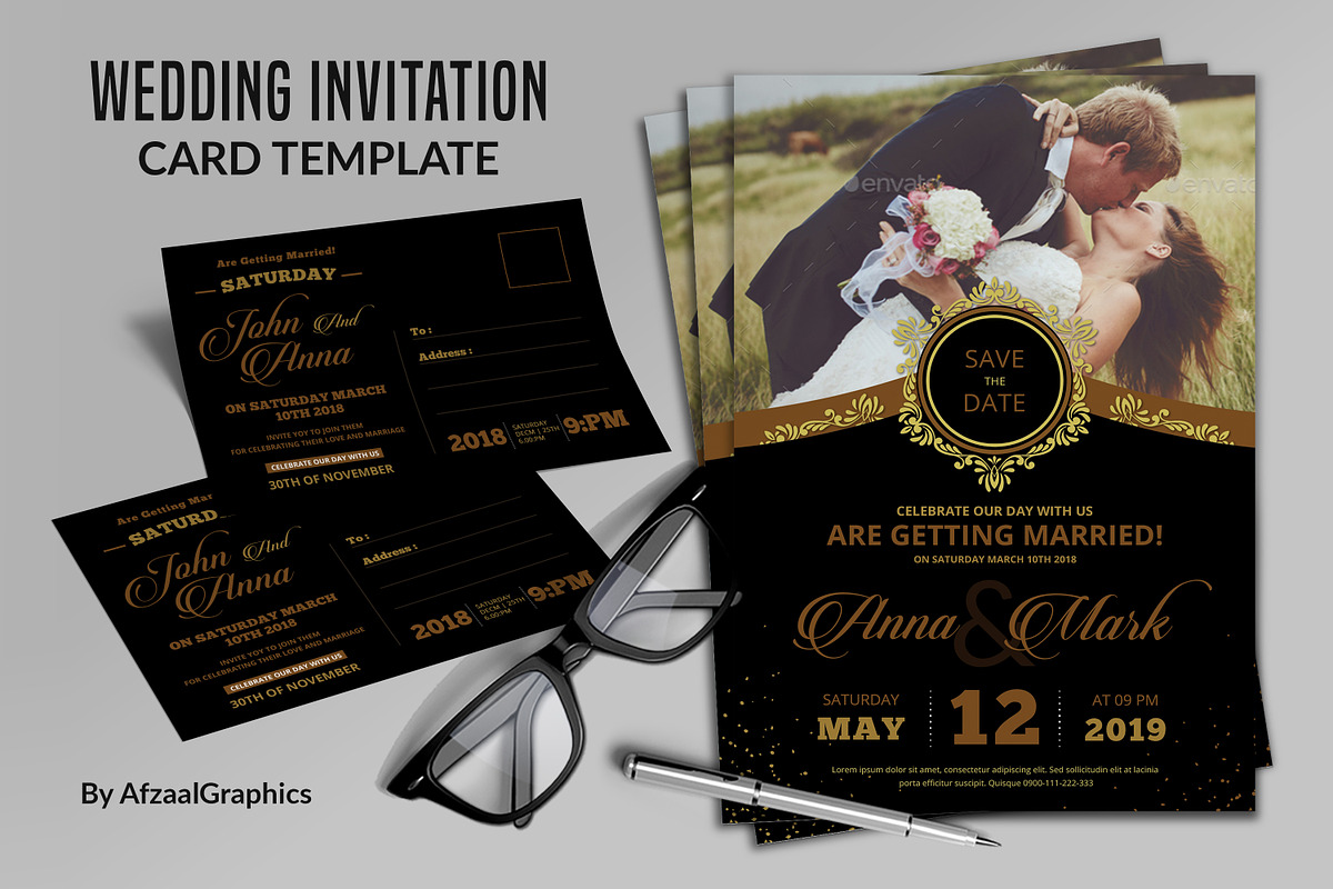 Wedding Invitation in Card Templates - product preview 8