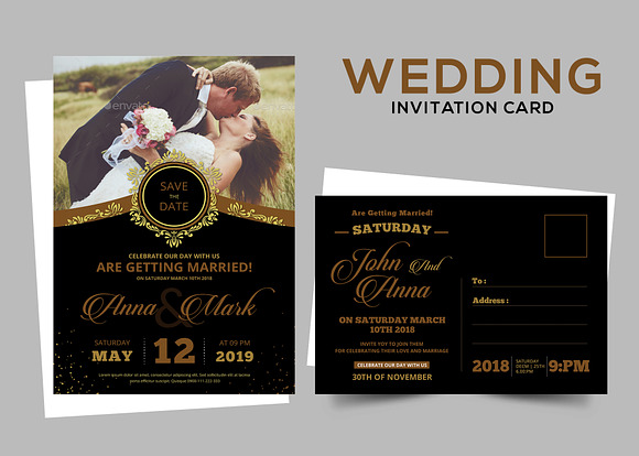 Wedding Invitation in Card Templates - product preview 2