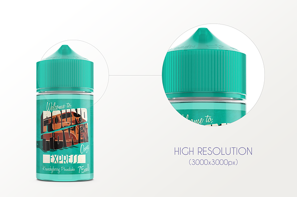 eLiquid Bottle Mockup v. 75ml-A Plus in Product Mockups - product preview 6