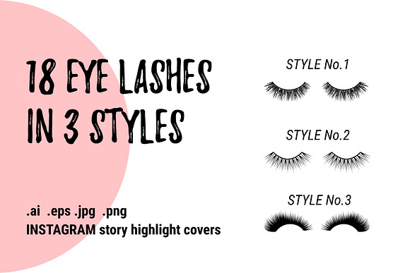 EYE LASHES icon logo clipart in Graphics - product preview 5