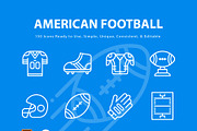 American Football Icon Set