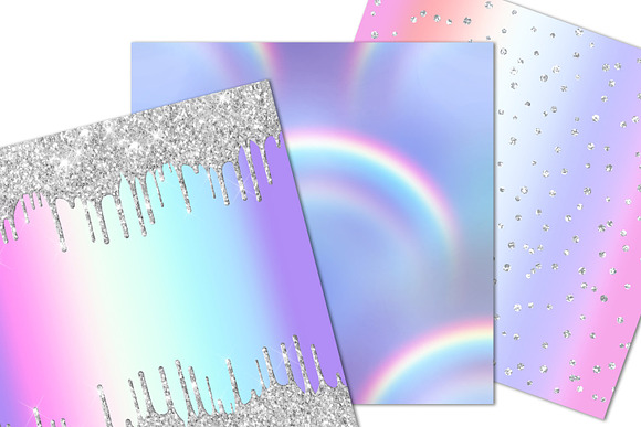 Rainbow Sparkle Party Backgrounds in Patterns - product preview 4