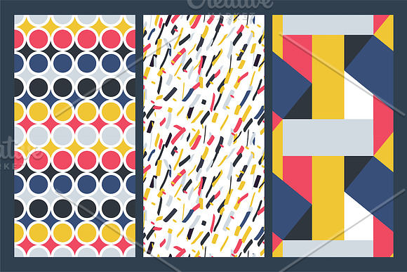 Trendy seamless colorful patterns in Patterns - product preview 5