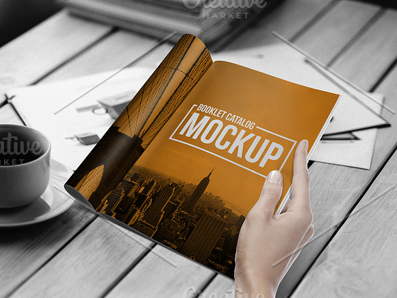 Booklet Catalog Mockup in Print Mockups - product preview 4