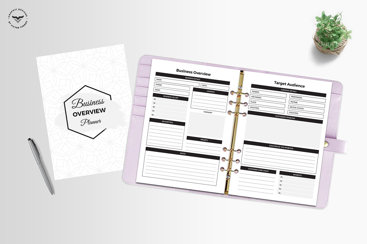 Business Overview Planner in Stationery Templates - product preview 8
