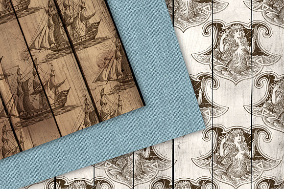 Sea Shanty Digital Paper in Textures - product preview 3
