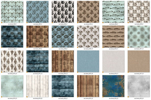 Sea Shanty Digital Paper in Textures - product preview 5