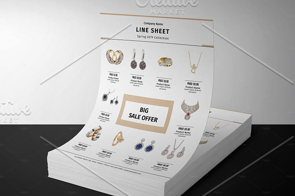 Line Sheet V1048 in Flyer Templates - product preview 2