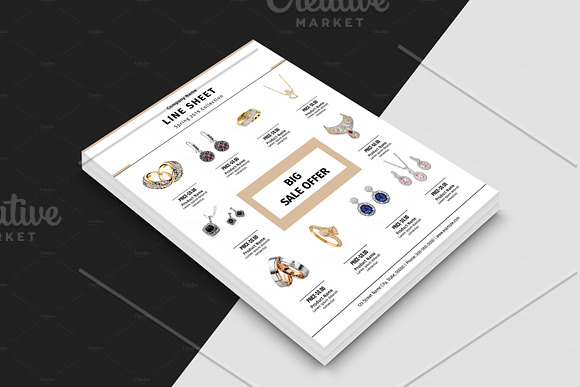 Line Sheet V1048 in Flyer Templates - product preview 3