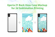 Xperia Z1 2d Case Design Mockup