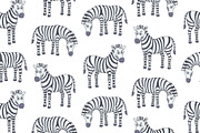 Set of Zebras and Pattern