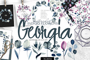 Georgia. Indigo flowers.