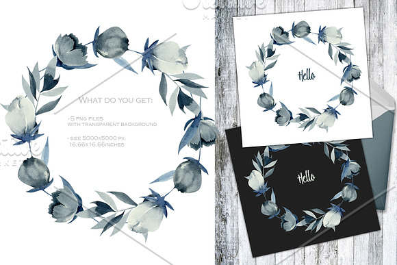 Georgia. Indigo flowers. in Illustrations - product preview 14