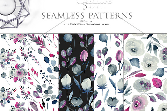 Georgia. Indigo flowers. in Illustrations - product preview 16