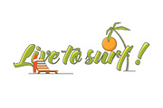 Vector line surf illustrations.