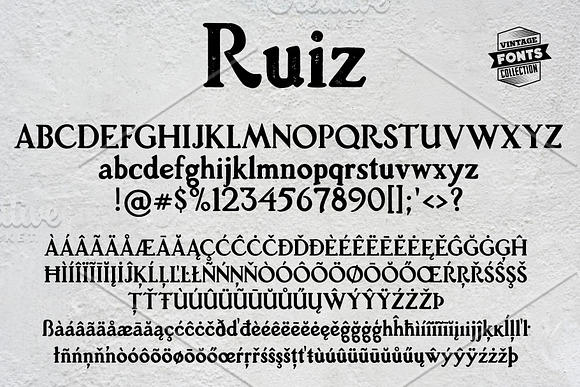 Ruiz - 2 vintage fonts in Display Fonts - product preview 3