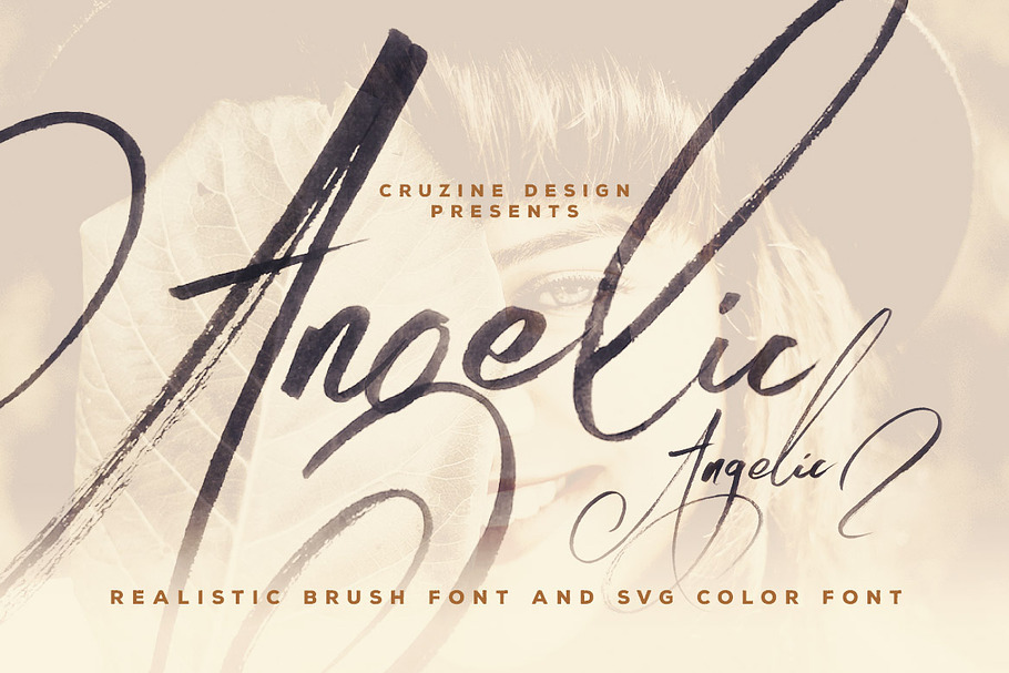 Angelic Brush & SVG Font in Script Fonts - product preview 8