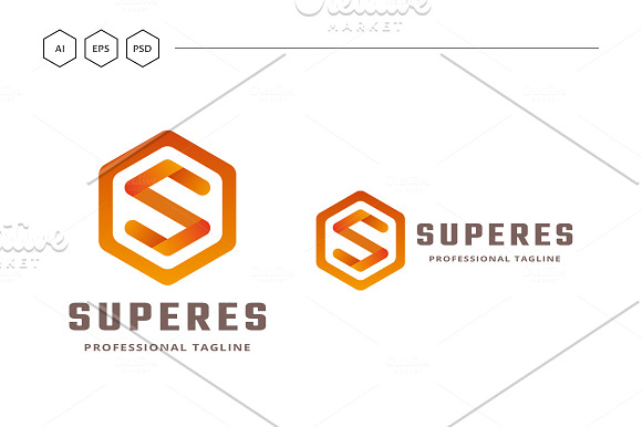 Superes Letter S Logo in Logo Templates - product preview 3