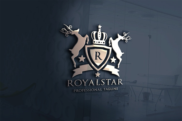 Royal Star Deer Logo in Logo Templates - product preview 1