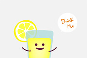 Speaking lemonade cartoon