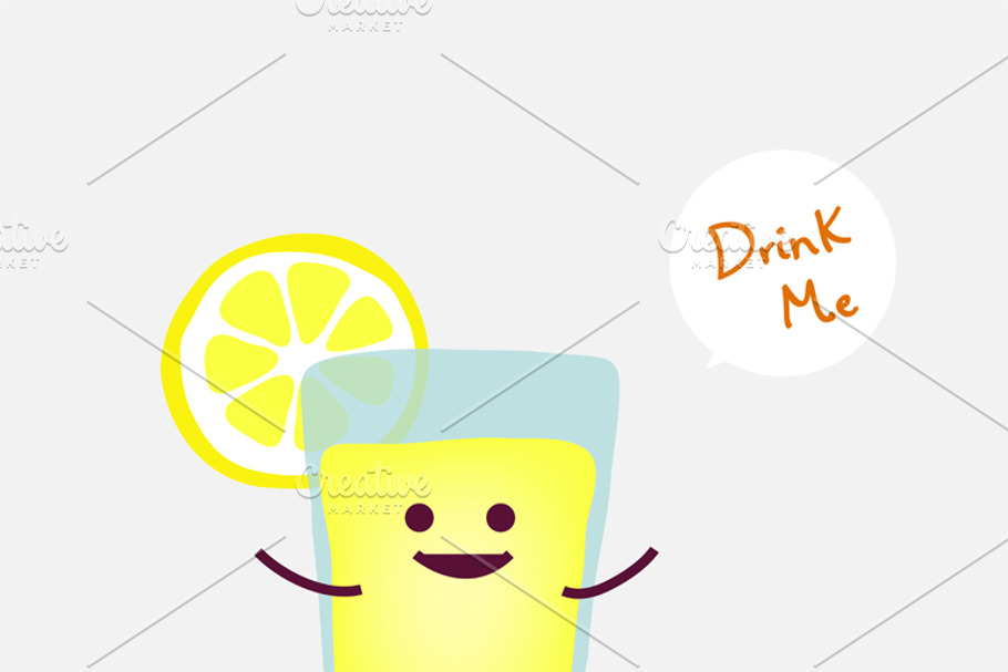 Speaking lemonade cartoon in Illustrations - product preview 8