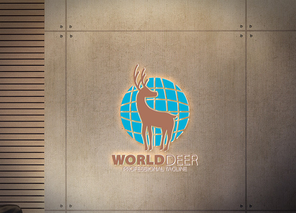 World Deer Logo in Logo Templates - product preview 3
