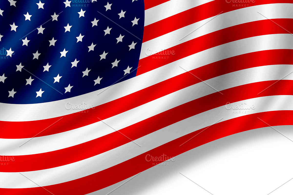USA or American flag in Illustrations - product preview 8