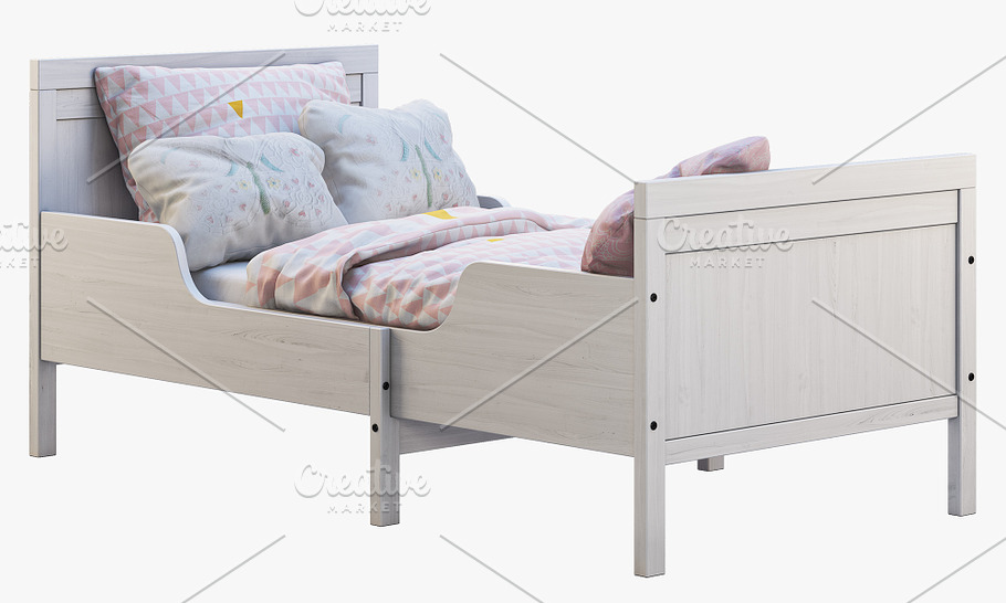 Children's bed 3d model in Furniture - product preview 1